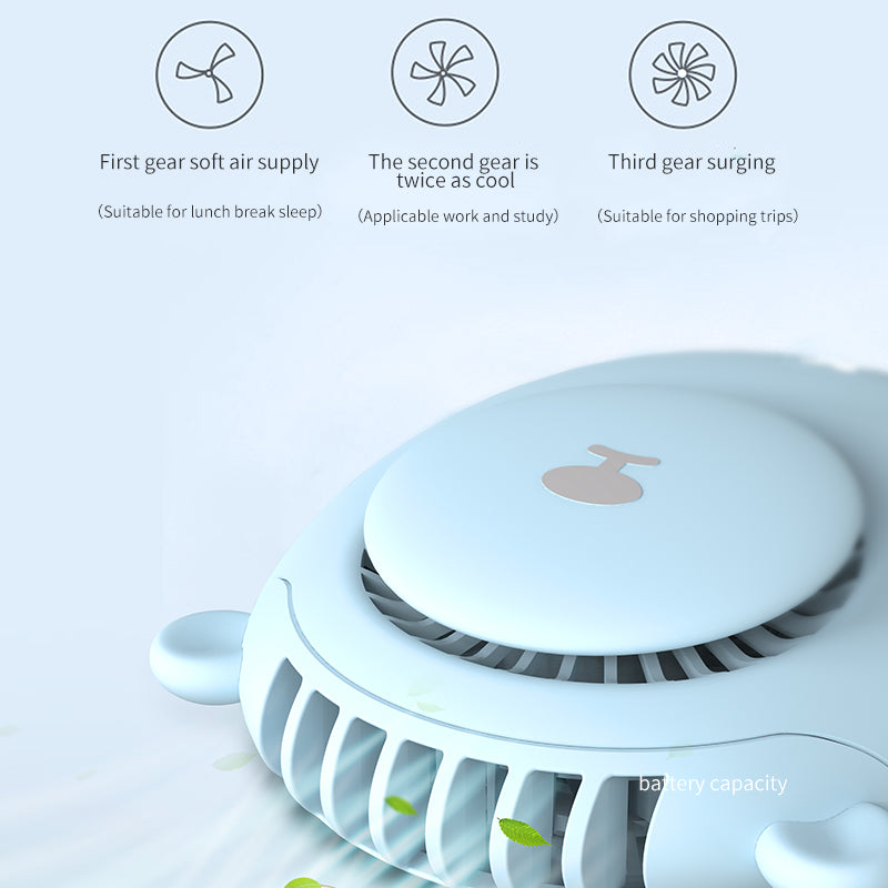 Rechargeable Handheld Fan, Portable Personal Fan with 3 Speeds, Quiet Small Fan for Travel, Camping, and Home Office