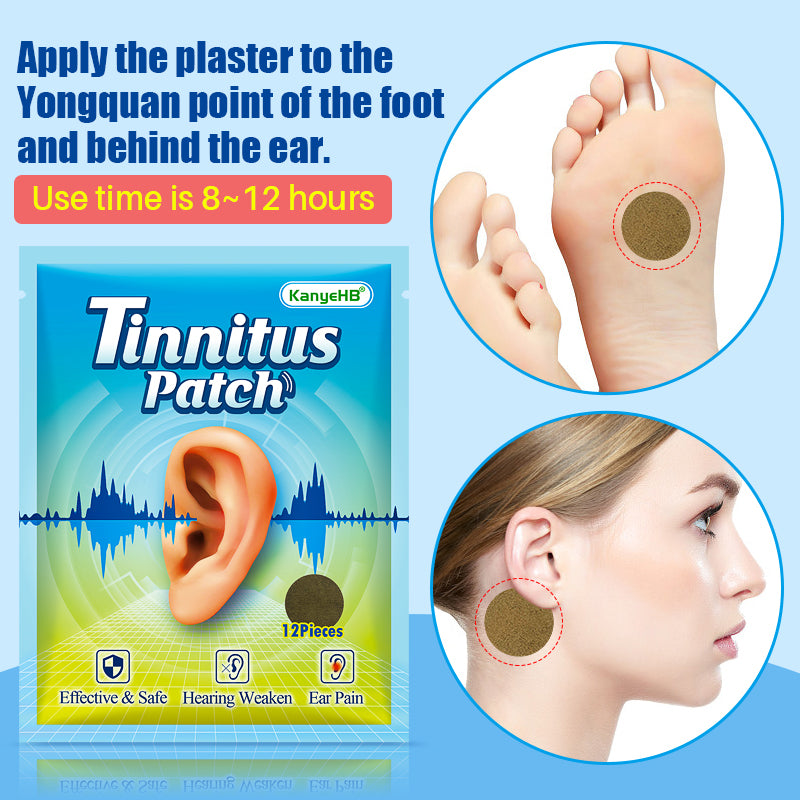 Portable Ear Care Patch, Tinnitus Patch, Headache Relief, Ear Ringing Buzzing, Hearing Loss Support, Brain Nerve Patchs