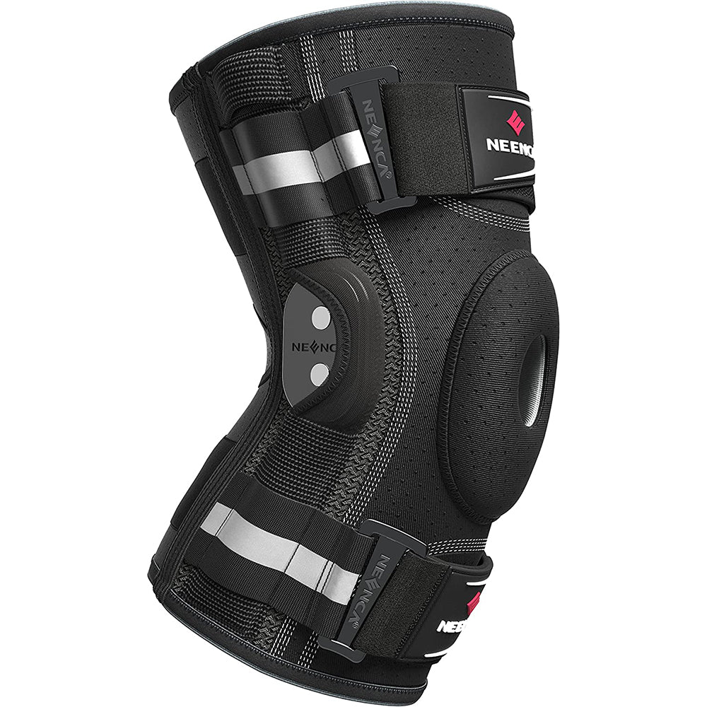 Adjustable Hinged Knee Brace, Side Stabilizers Knee Support, Patella Gel Pad, Joint Pain Relief, Arthritis Suppore
