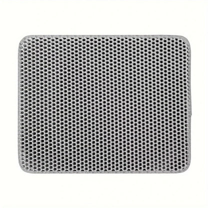 Honeycomb Double-Layer Waterproof Cat Litter Mat For Easy Cleaning And Scatter Control