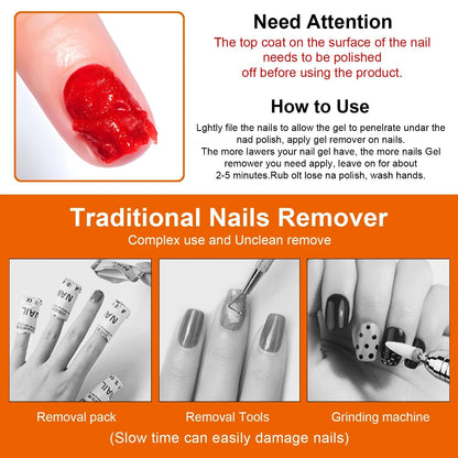 Quick Nail Gel Polish Remover – Fast, Easy and Damage-Free Manicure Removal (15ml)