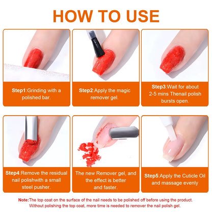 Quick Nail Gel Polish Remover – Fast, Easy and Damage-Free Manicure Removal (15ml)