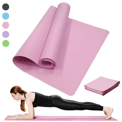 Non-Slip Yoga Mat – Lightweight, Cushioned and Portable Fitness Mat for Home, Gym, and Travel