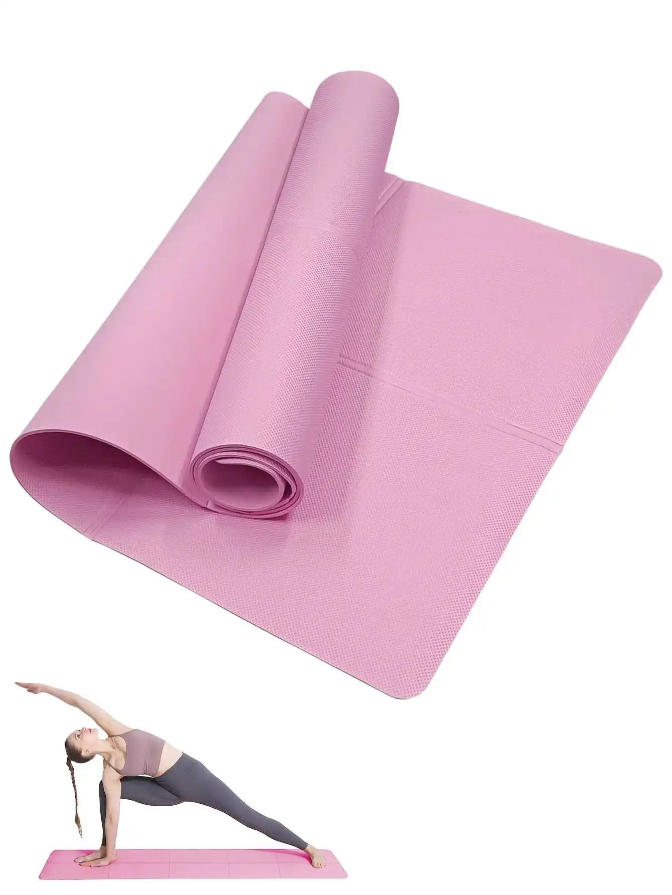 Non-Slip Yoga Mat – Lightweight, Cushioned and Portable Fitness Mat for Home, Gym, and Travel
