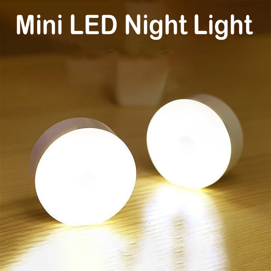 Small Battery Powered LED Lamp, 3 Mode Eye Protection Night Light for Bedside, Kitchen Cabinet, Wardrobe, Staircase