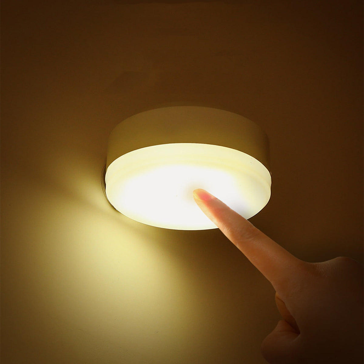 Small Battery Powered LED Lamp, 3 Mode Eye Protection Night Light for Bedside, Kitchen Cabinet, Wardrobe, Staircase