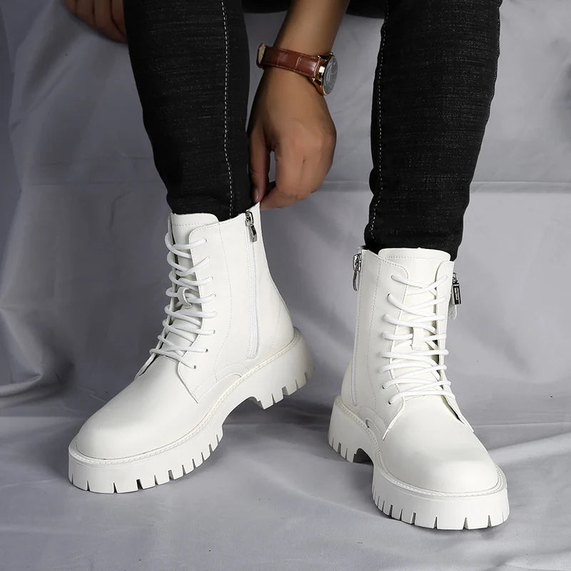 High Quality Mens Chelsea Boots, Luxury Leather, English Style, Thick Sole, Famous Casual Shoes