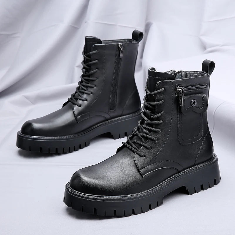 High Quality Mens Chelsea Boots, Luxury Leather, English Style, Thick Sole, Famous Casual Shoes