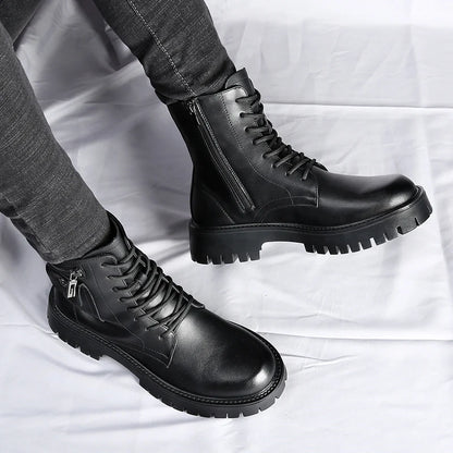 High Quality Mens Chelsea Boots, Luxury Leather, English Style, Thick Sole, Famous Casual Shoes