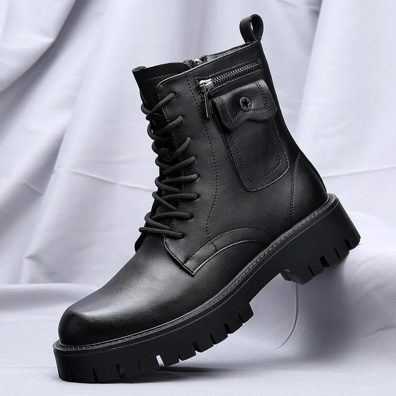 High Quality Mens Chelsea Boots, Luxury Leather, English Style, Thick Sole, Famous Casual Shoes