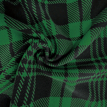 Elegant Green Plaid Skirt, Sexy Pencil Mini Skirt, Office to Streetwear Style for Women