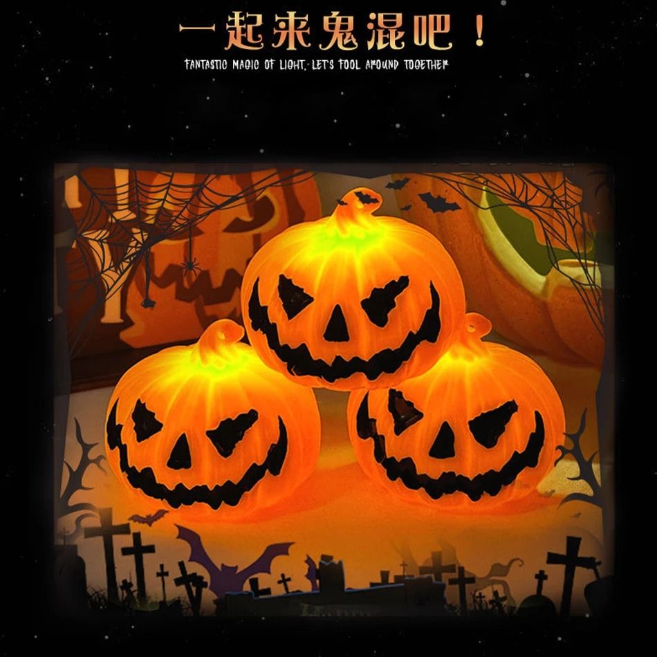 Pumpkin Lantern Candle Light Halloween Decoration