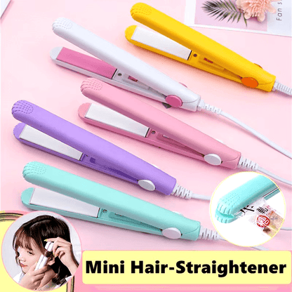 StyleEase Mini Ceramic Hair Straightener and Curler for Travel and Everyday Use