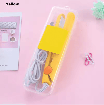 StyleEase Mini Ceramic Hair Straightener and Curler for Travel and Everyday Use