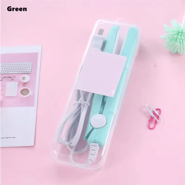 StyleEase Mini Ceramic Hair Straightener and Curler for Travel and Everyday Use