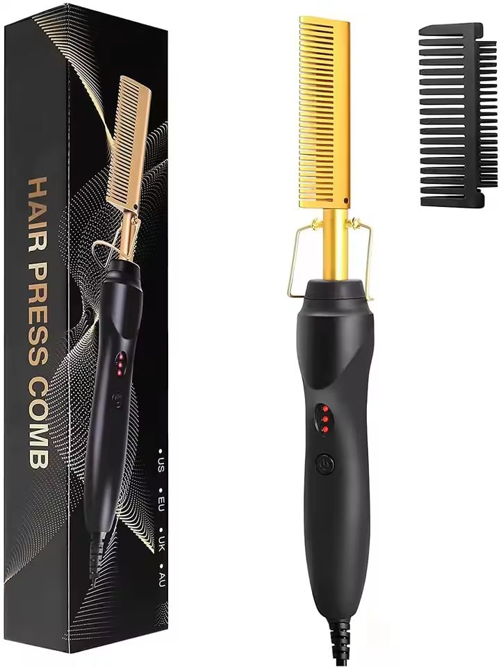 HeatGlide 2 in 1 Electric Hot Comb and Beard Straightener for Smooth, Frizz Free Styling