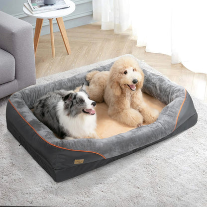 Large Dog Bed With Washable Cover And Waterproof Base