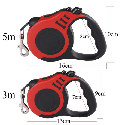 Durable Automatic Dog Leash for Small Dogs and Cats – 3m/5m Retractable Nylon Lead for Walking and Hiking