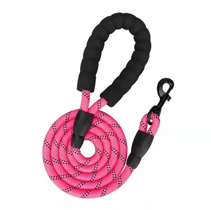 Durable Reflective Dog Leash – Heavy-Duty Nylon Lead for Small, Medium & Large Dogs