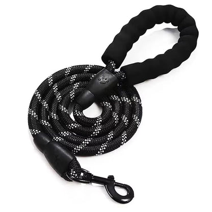 Durable Reflective Dog Leash – Heavy-Duty Nylon Lead for Small, Medium & Large Dogs