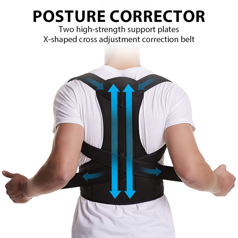 Adjustable Shoulder Posture Support for Women and Men, Back Brace Posture Corrector Belt, Back Lumbar Support