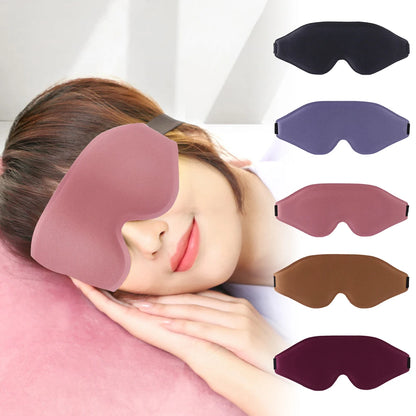 Sleep Mask for Side Sleepers, 3D Deep Contoured Blackout Eye Mask, No Pressure Blindfold for Women Men Lash Extensions
