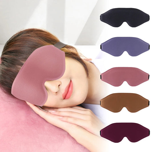 Sleep Mask for Side Sleepers, 3D Deep Contoured Blackout Eye Mask, No Pressure Blindfold for Women Men Lash Extensions