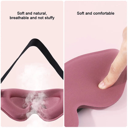 Sleep Mask for Side Sleepers, 3D Deep Contoured Blackout Eye Mask, No Pressure Blindfold for Women Men Lash Extensions