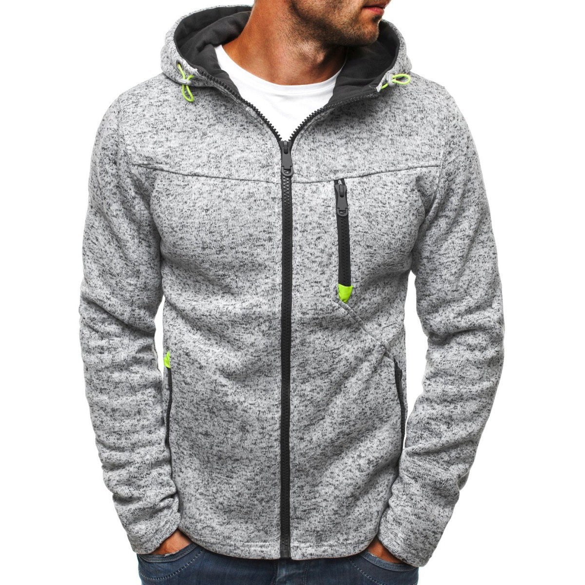 Men's Jacquard Hoodie, Premium Fleece Pullover, Brand Hooded Sweatshirt for Men, Comfort Fit Streetwear