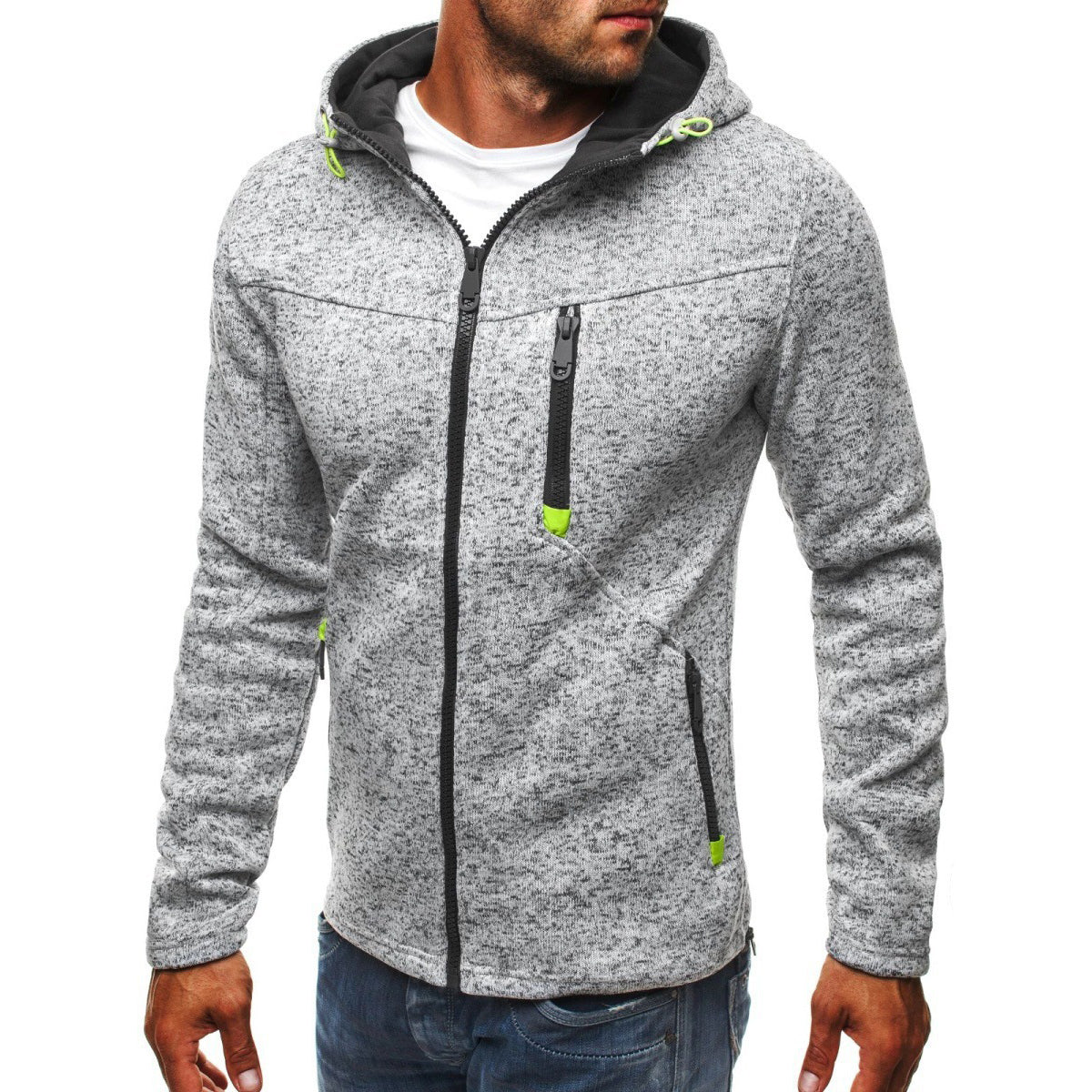 Men's Jacquard Hoodie, Premium Fleece Pullover, Brand Hooded Sweatshirt for Men, Comfort Fit Streetwear