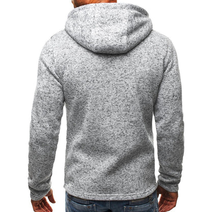 Men's Jacquard Hoodie, Premium Fleece Pullover, Brand Hooded Sweatshirt for Men, Comfort Fit Streetwear