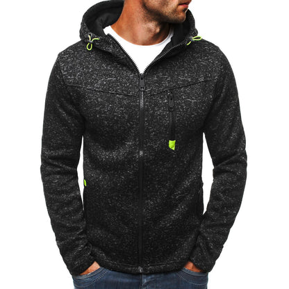 Men's Jacquard Hoodie, Premium Fleece Pullover, Brand Hooded Sweatshirt for Men, Comfort Fit Streetwear