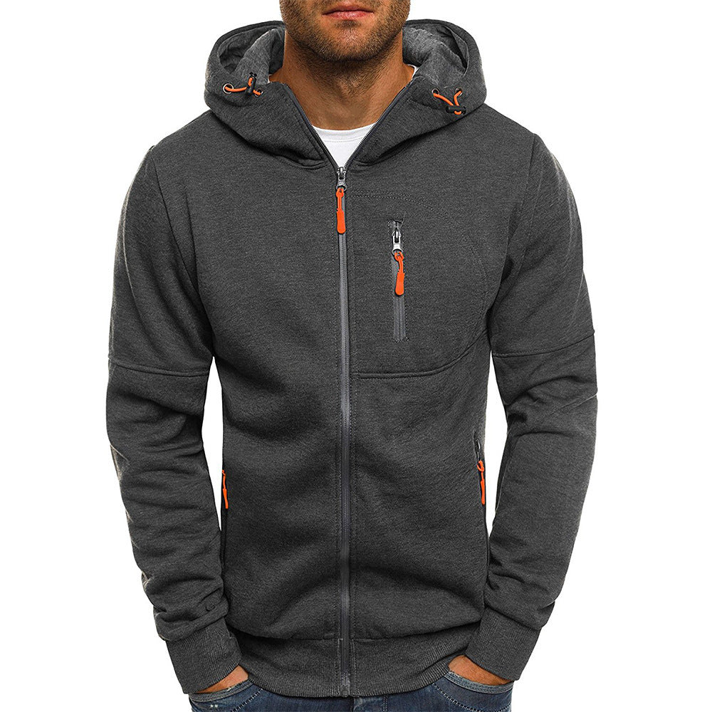 Men's Jacquard Hoodie, Premium Fleece Pullover, Brand Hooded Sweatshirt for Men, Comfort Fit Streetwear