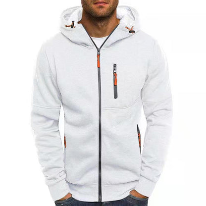 Men's Jacquard Hoodie, Premium Fleece Pullover, Brand Hooded Sweatshirt for Men, Comfort Fit Streetwear