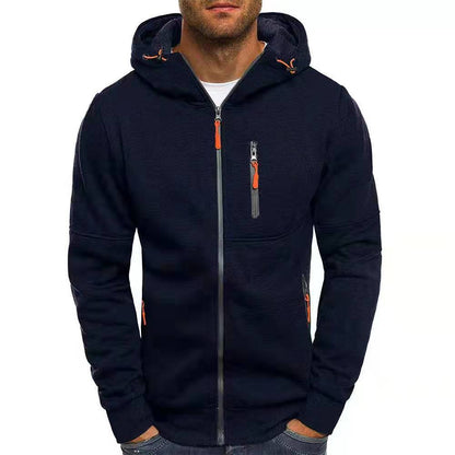 Men's Jacquard Hoodie, Premium Fleece Pullover, Brand Hooded Sweatshirt for Men, Comfort Fit Streetwear