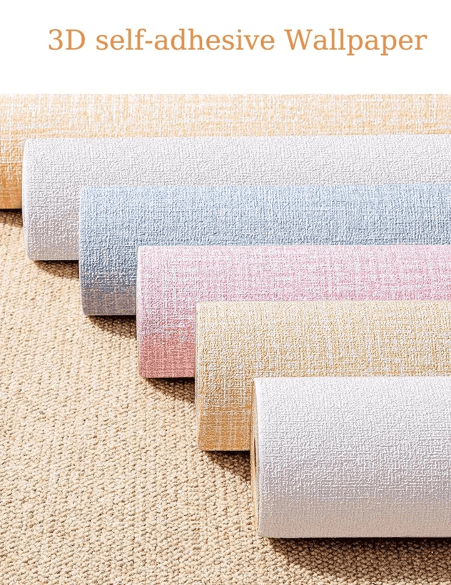 LuxePanel 3D Self Adhesive Foam Wall Panels with Linen Texture and Soundproof Design