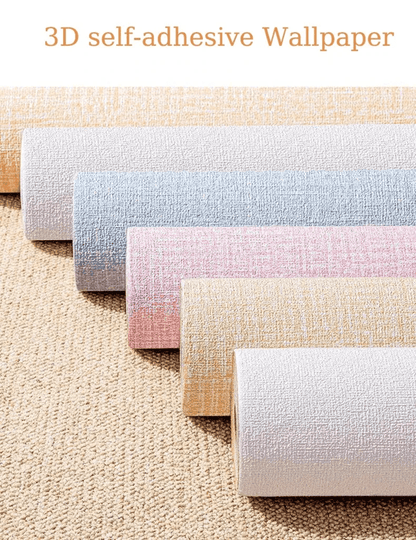 LuxePanel 3D Self Adhesive Foam Wall Panels with Linen Texture and Soundproof Design