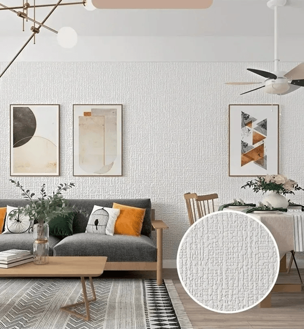 LuxePanel 3D Self Adhesive Foam Wall Panels with Linen Texture and Soundproof Design