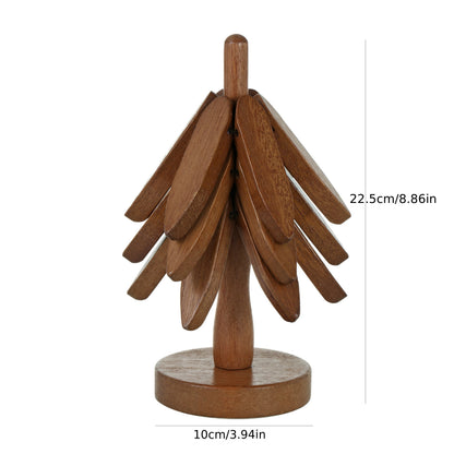 Walnut Wood Table Mat, Heat Resistant Coaster, Anti Scald Pot Holder for Kitchen and Restaurant Use