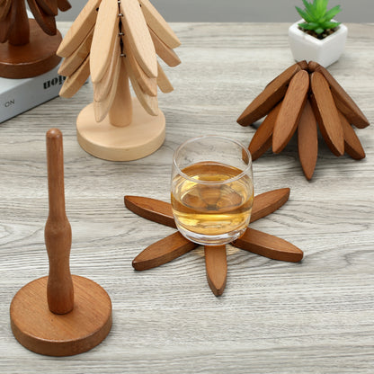 Walnut Wood Table Mat, Heat Resistant Coaster, Anti Scald Pot Holder for Kitchen and Restaurant Use