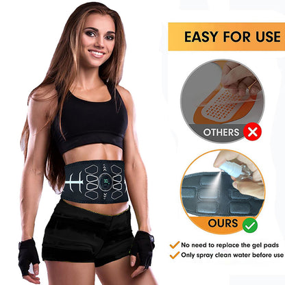 EMS Muscle Stimulator, Abdominal Muscle Toner, Waist Trainer, Electric Toning Belt, USB Recharge, Fitness Massager