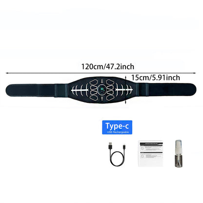 EMS Muscle Stimulator, Abdominal Muscle Toner, Waist Trainer, Electric Toning Belt, USB Recharge, Fitness Massager