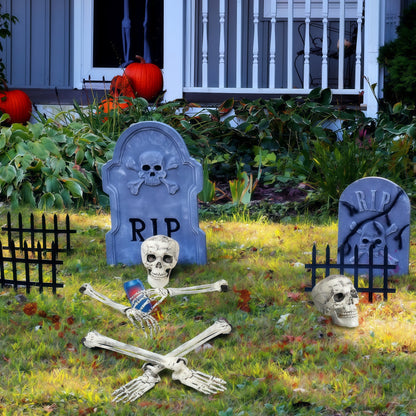 Spooky Yard Garden Halloween Decoration, Realistic Skeleton Arm Leg Bones, Halloween Skeleton Stake Decorations