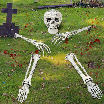 Spooky Yard Garden Halloween Decoration, Realistic Skeleton Arm Leg Bones, Halloween Skeleton Stake Decorations
