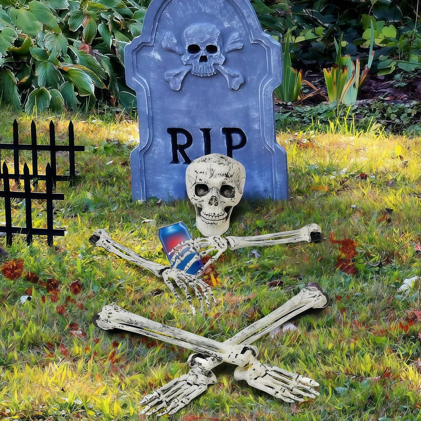Spooky Yard Garden Halloween Decoration, Realistic Skeleton Arm Leg Bones, Halloween Skeleton Stake Decorations