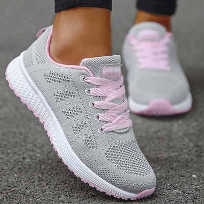 Womens Sneakers Casual, New Fashion Plus Size Shoes, Lace Up Trainers, Female Sneakers Tenis Feminino