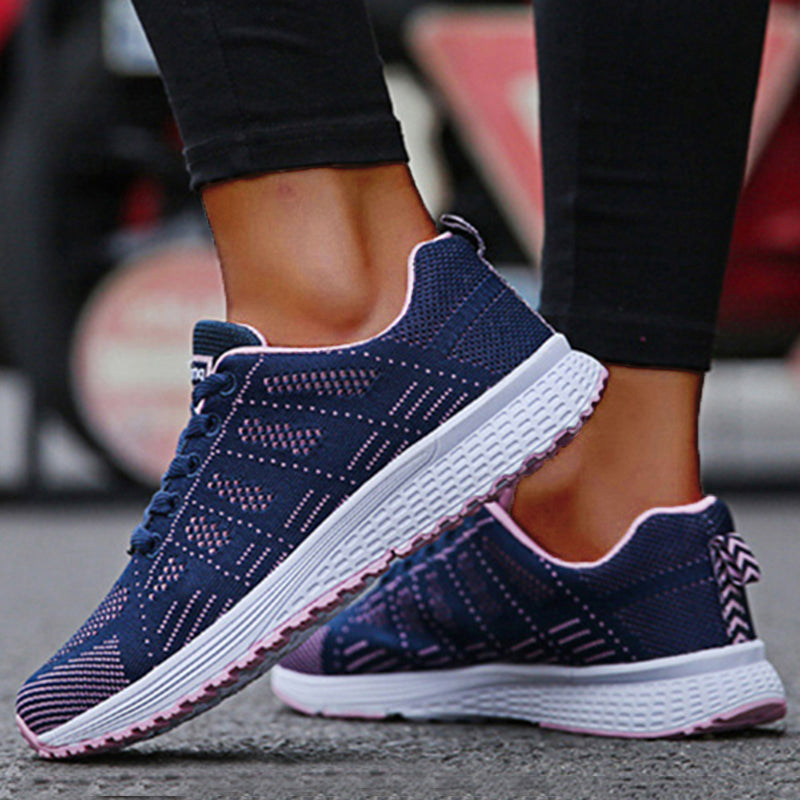 Womens Sneakers Casual, New Fashion Plus Size Shoes, Lace Up Trainers, Female Sneakers Tenis Feminino