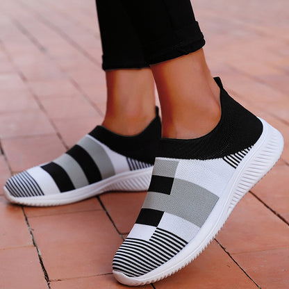 Soft Womens Sneakers, Slip On Sock Shoes for Walking, Fashion Comfort Sneakers, Plus Size Women's Footwear