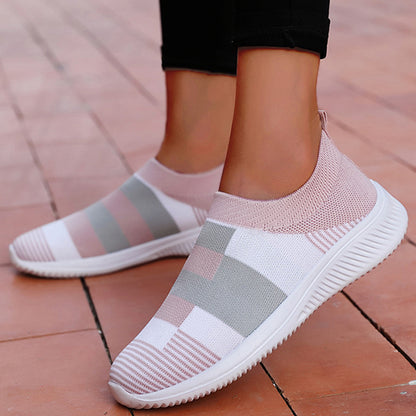 Soft Womens Sneakers, Slip On Sock Shoes for Walking, Fashion Comfort Sneakers, Plus Size Women's Footwear