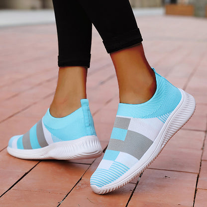 Soft Womens Sneakers, Slip On Sock Shoes for Walking, Fashion Comfort Sneakers, Plus Size Women's Footwear